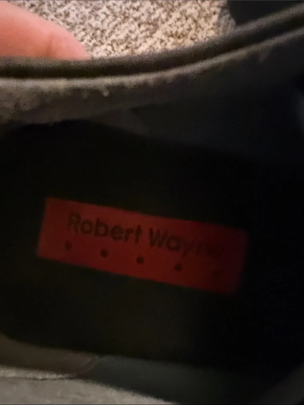 Robert Wayne Men's Black Lace-Up Leather Shoes